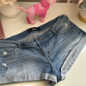 Hollister Light Blue Slouchy Shorts